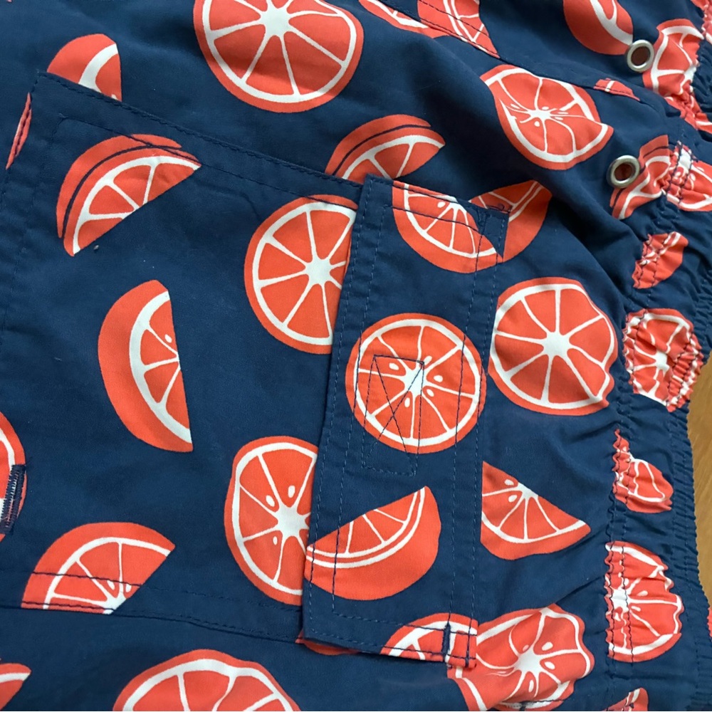 Tom & Teddy Men's Citrus Print Swim Trunks Size S - Picture 5 of 5